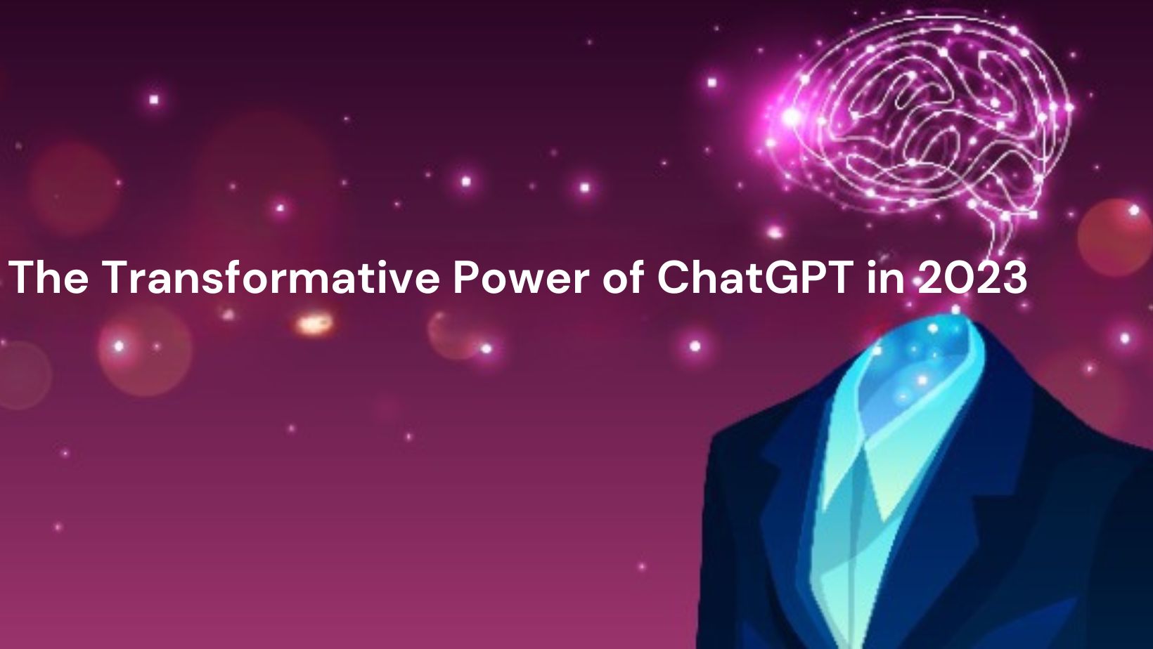 An illustration of a person using ChatGPT to create something new and revolutionary.