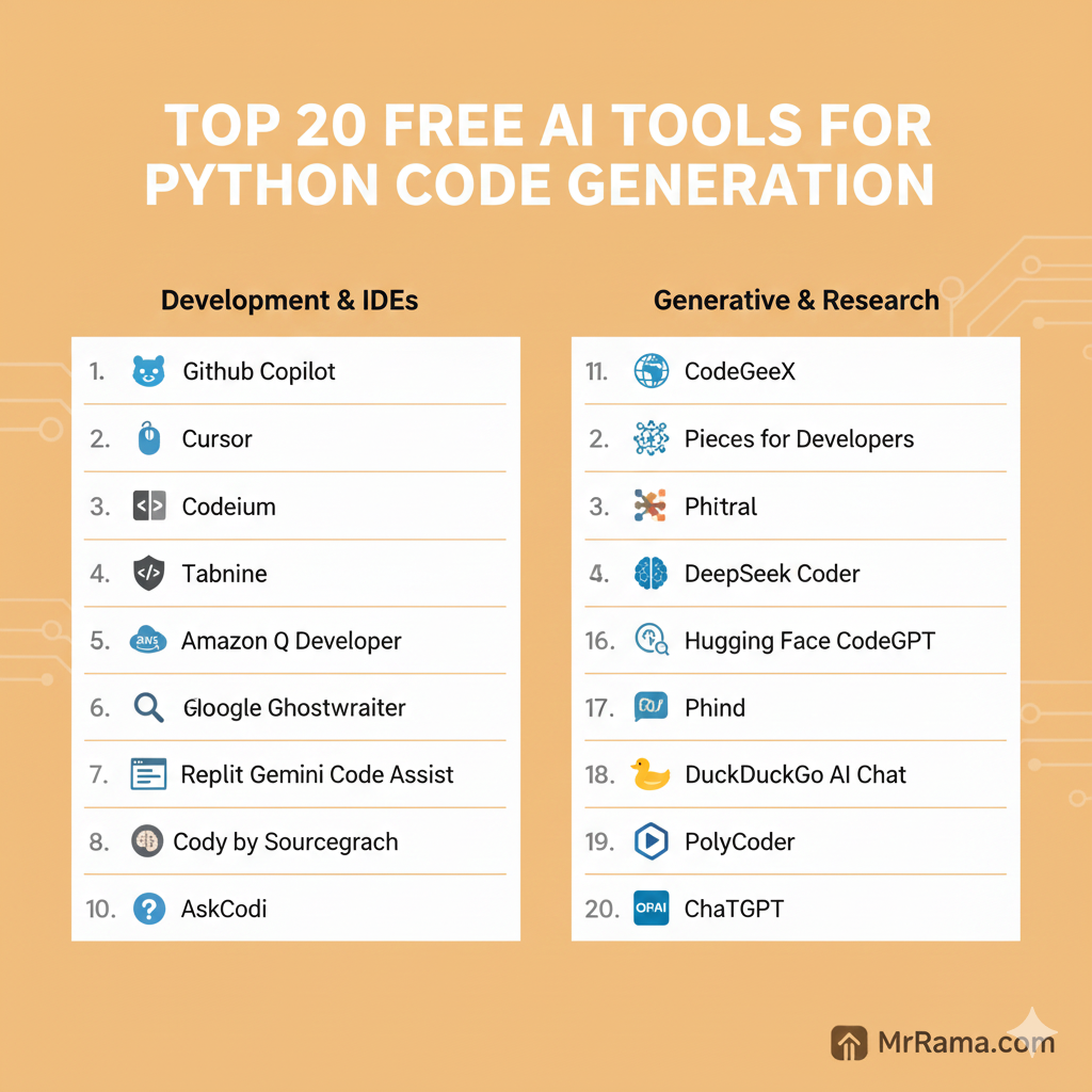 top 20 AI python code generator list